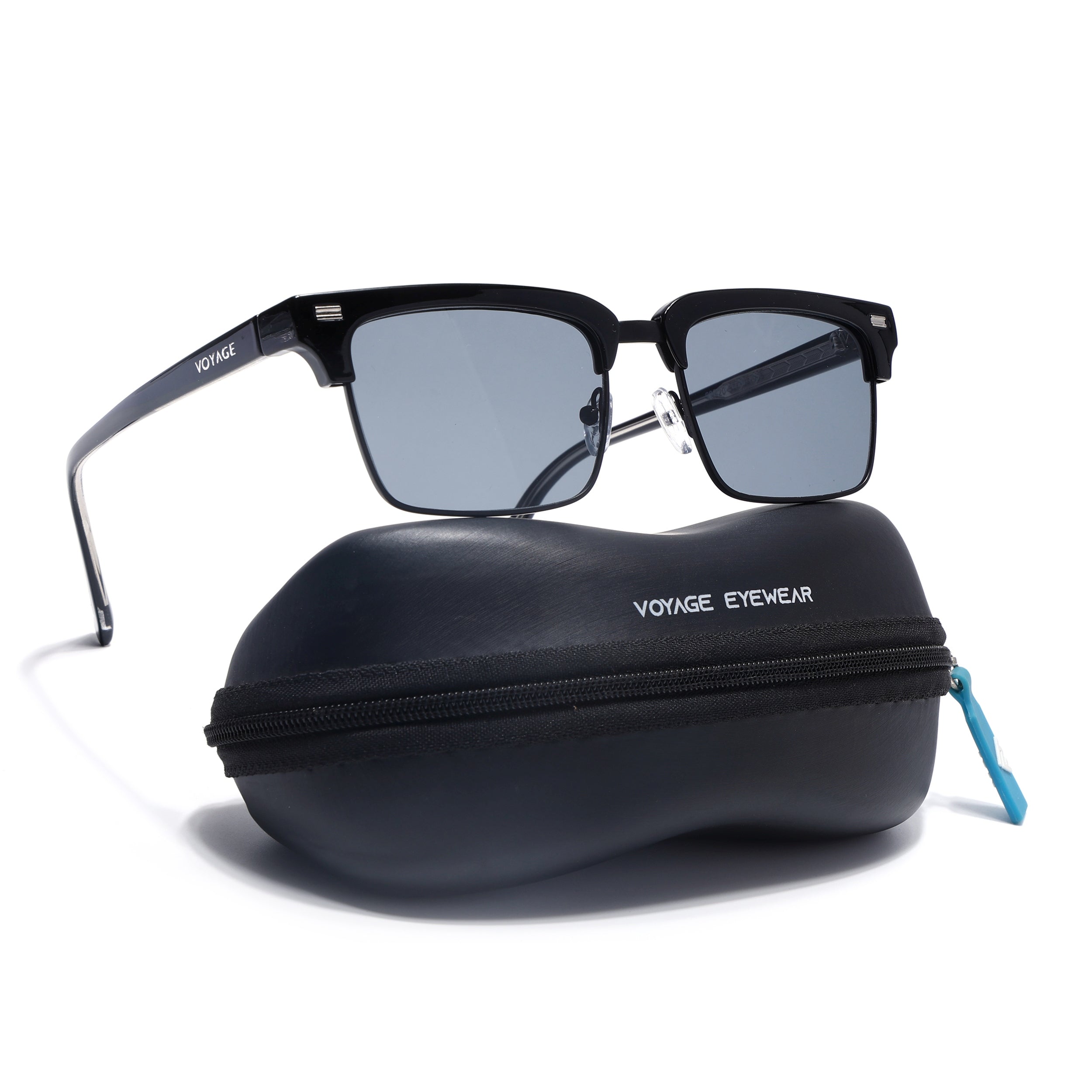 Stark | Black Clubmaster Sunglasses | Grey Lens | MG7050