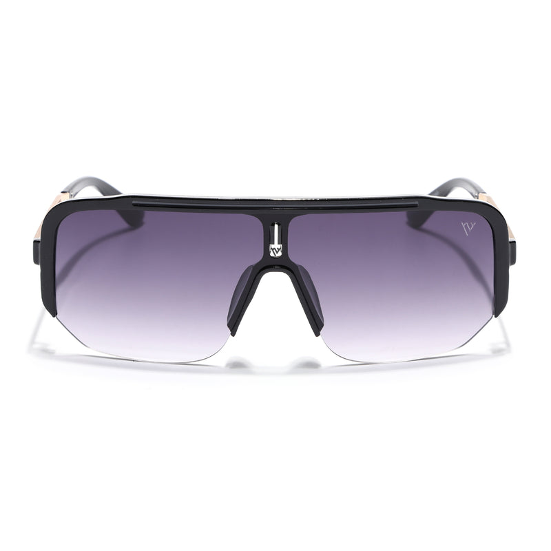 Knox | Shine Black Wayfarer Sunglasses | Grey & Clear Lens  - MG7322
