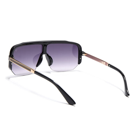 Knox | Shine Black Wayfarer Sunglasses | Grey & Clear Lens  - MG7322