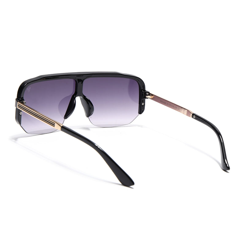 Knox | Shine Black Wayfarer Sunglasses | Grey & Clear Lens  - MG7322