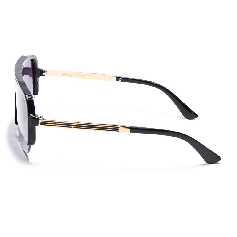 Knox | Shine Black Wayfarer Sunglasses | Grey & Clear Lens  - MG7322