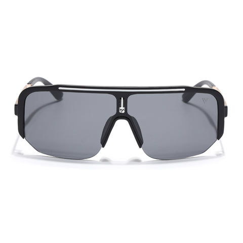 Knox | Matt Black Wayfarer Sunglasses | Black Lens - MG7324