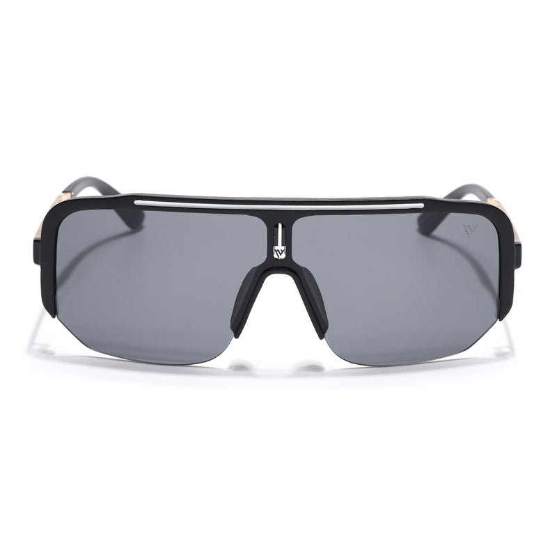 Knox | Matt Black Wayfarer Sunglasses | Black Lens - MG7324