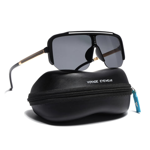 Knox | Matt Black Wayfarer Sunglasses | Black Lens - MG7324