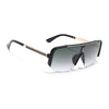 Knox | Matt Black Wayfarer Sunglasses | Olive & Clear Lens  - MG7325