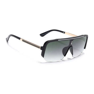 Knox | Matt Black Wayfarer Sunglasses | Olive & Clear Lens  - MG7325