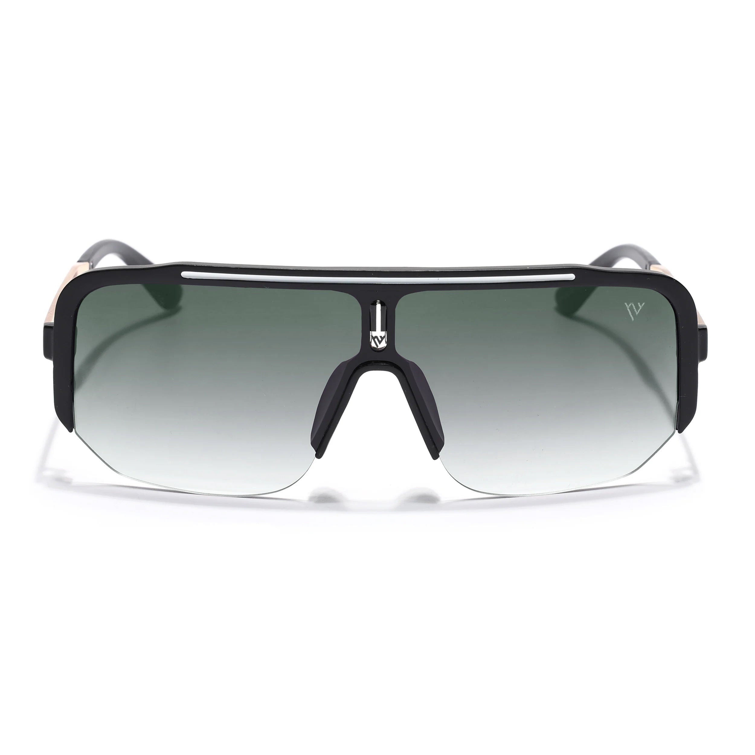 Knox | Matt Black Wayfarer Sunglasses | Olive & Clear Lens  - MG7325