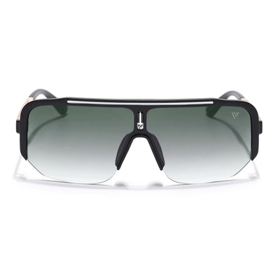 Knox | Matt Black Wayfarer Sunglasses | Olive & Clear Lens  - MG7325