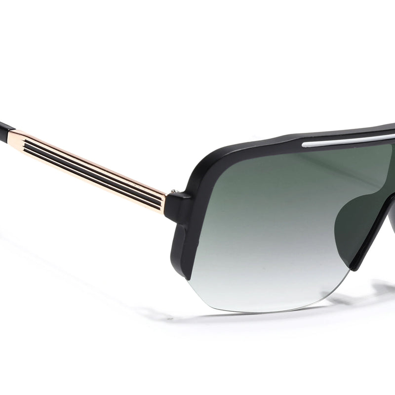 Knox | Matt Black Wayfarer Sunglasses | Olive & Clear Lens  - MG7325