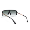 Knox | Matt Black Wayfarer Sunglasses | Olive & Clear Lens  - MG7325