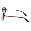 Knox | Matt Black Wayfarer Sunglasses | Olive & Clear Lens  - MG7325