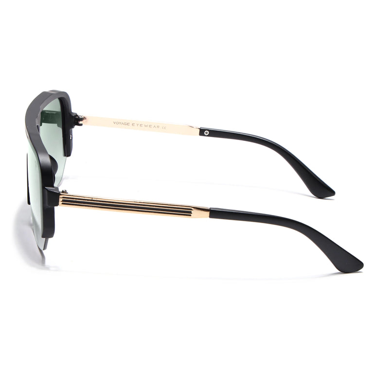 Knox | Matt Black Wayfarer Sunglasses | Olive & Clear Lens  - MG7325