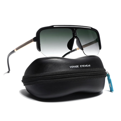 Knox | Matt Black Wayfarer Sunglasses | Olive & Clear Lens  - MG7325