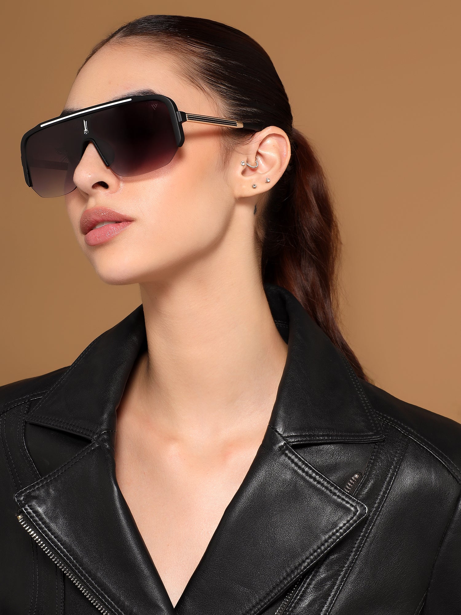 Knox | Brown Wayfarer Sunglasses | Brown & Clear Lens - MG7327