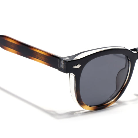 Evian | Black & Brown Wayfarer Sunglasses | MG8157