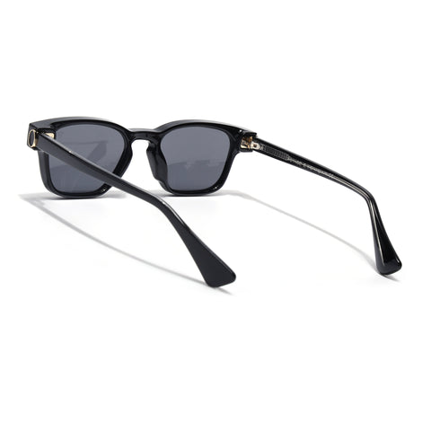 Hector | Shine Black Wayfarer Sunglasses | Black Lens - MG8712
