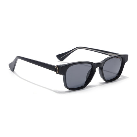 Hector | Matt Black Wayfarer Sunglasses | Black Lens - MG8713