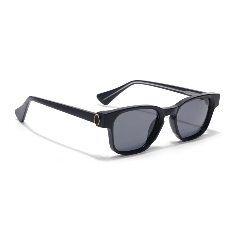 Hector | Matt Black Wayfarer Sunglasses | Black Lens - MG8713