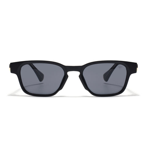 Hector | Matt Black Wayfarer Sunglasses | Black Lens - MG8713
