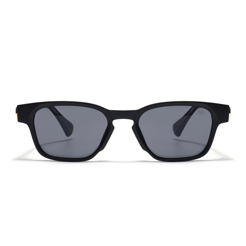Hector | Matt Black Wayfarer Sunglasses | Black Lens - MG8713