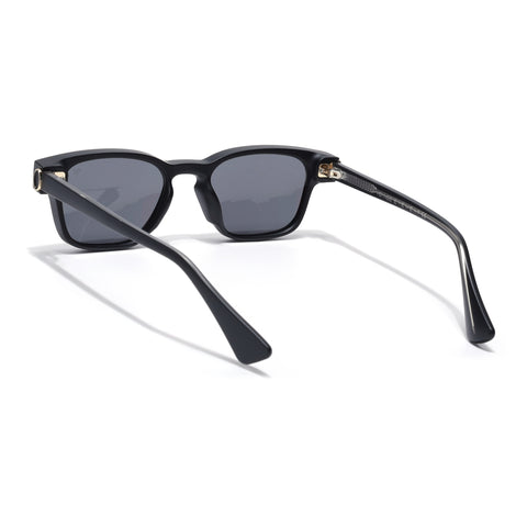 Hector | Matt Black Wayfarer Sunglasses | Black Lens - MG8713