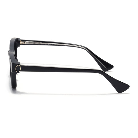 Hector | Matt Black Wayfarer Sunglasses | Black Lens - MG8713
