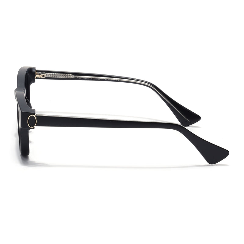 Hector | Matt Black Wayfarer Sunglasses | Black Lens - MG8713