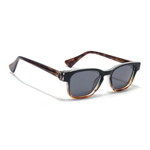 Hector | Black & Brown Wayfarer Sunglasses | Black Lens - MG8715