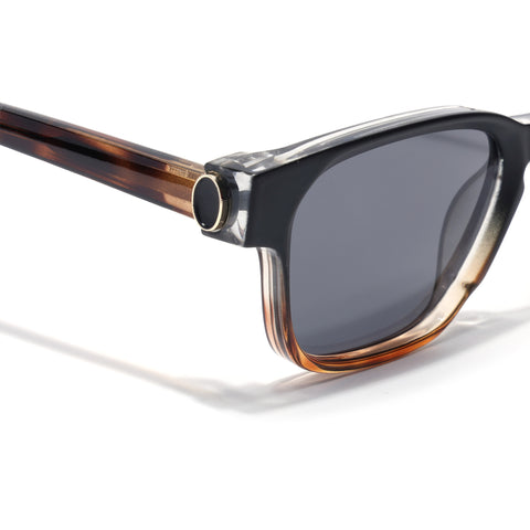 Hector | Black & Brown Wayfarer Sunglasses | Black Lens - MG8715