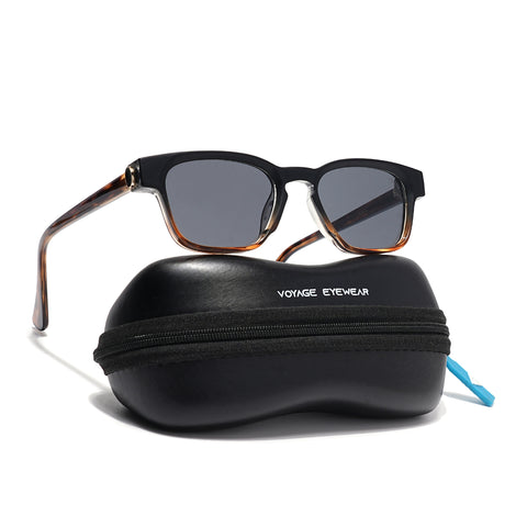 Hector | Black & Brown Wayfarer Sunglasses | Black Lens - MG8715
