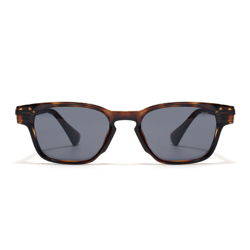 Hector | Demi Brown Wayfarer Sunglasses | Black Lens - MG8716
