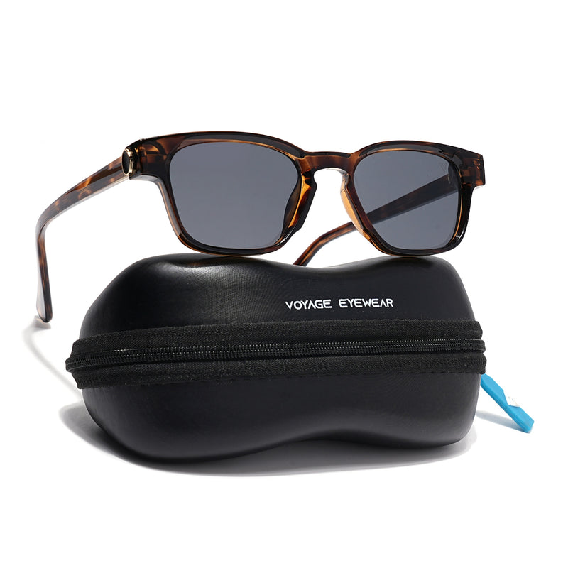 Hector | Demi Brown Wayfarer Sunglasses | Black Lens - MG8716