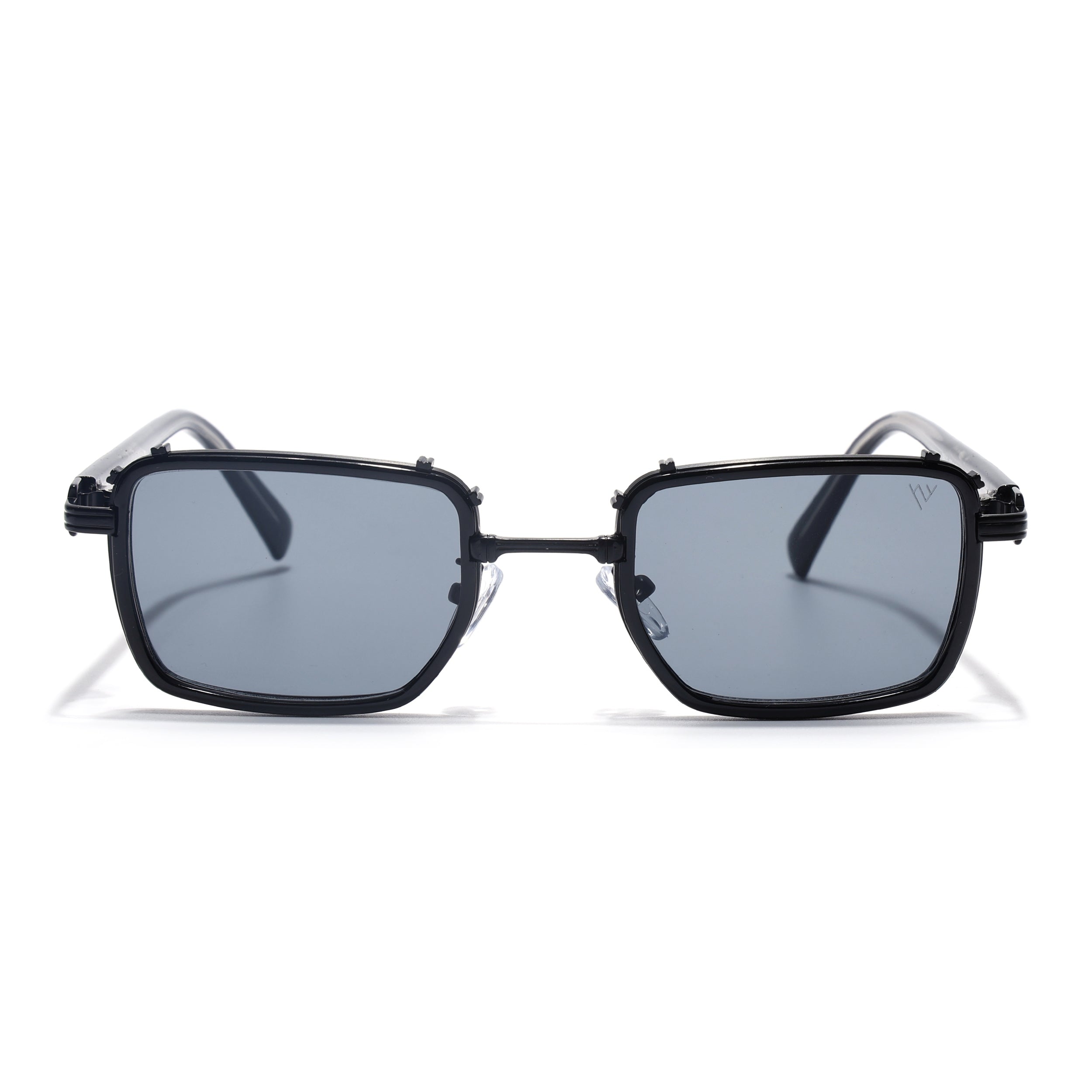 Square Sunglasses for Men & Women (Grey Lens | Black Frame - MG7053)