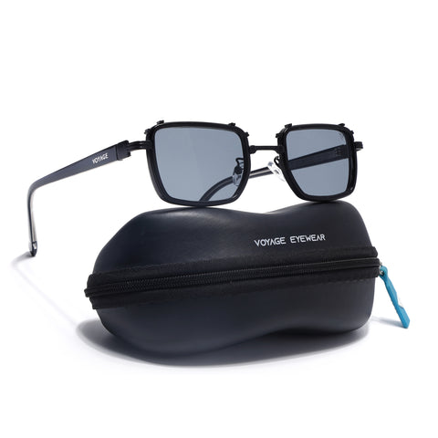 Chisel | Black Square Sunglasses | Grey Lens - MG7053