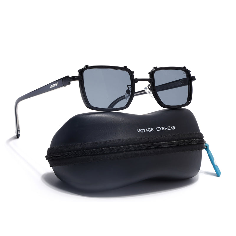 Chisel | Black Square Sunglasses | Grey Lens - MG7053