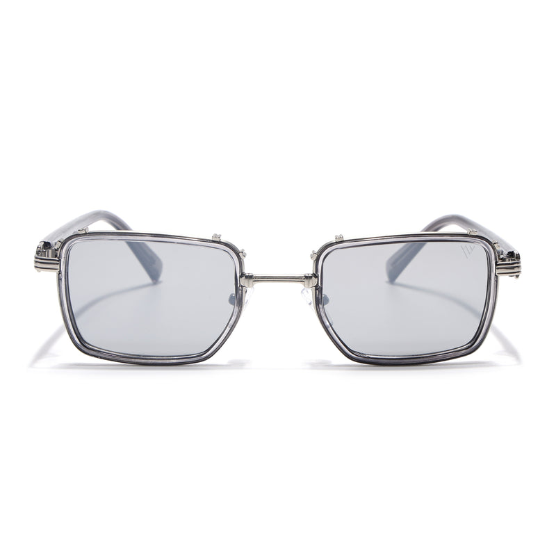 Chisel | Silver Square Sunglasses | Grey Lens  - MG7054
