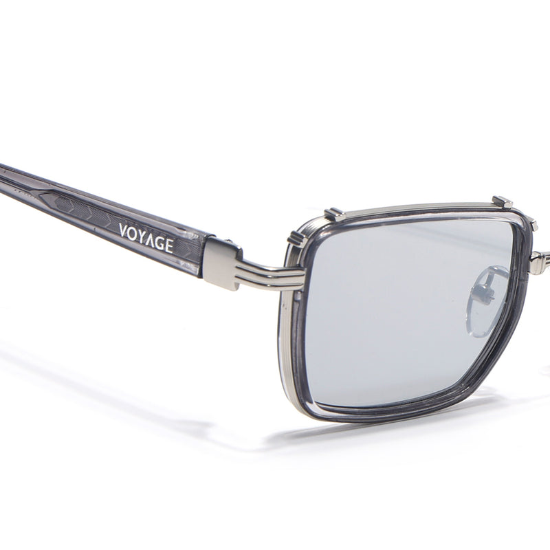 Chisel | Silver Square Sunglasses | Grey Lens  - MG7054