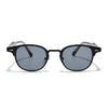 Skyline | Black Half Rim Clubmaster Sunglasses | Grey Lens - MG7100