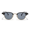 Skyline | Golden Half Rim Clubmaster Sunglasses | Grey Lens - MG7101