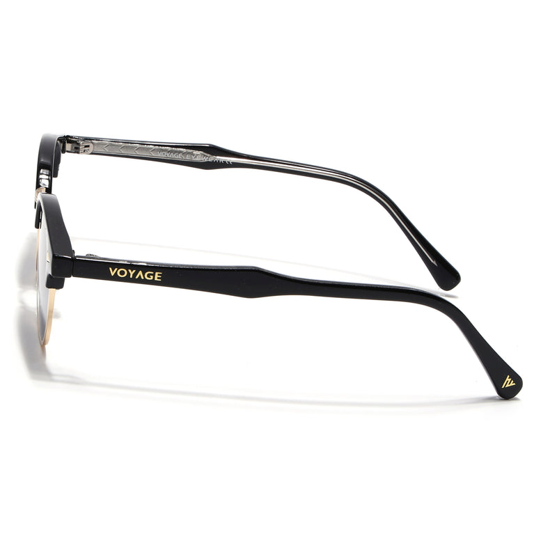 Skyline | Golden Half Rim Clubmaster Sunglasses | Grey Lens - MG7101