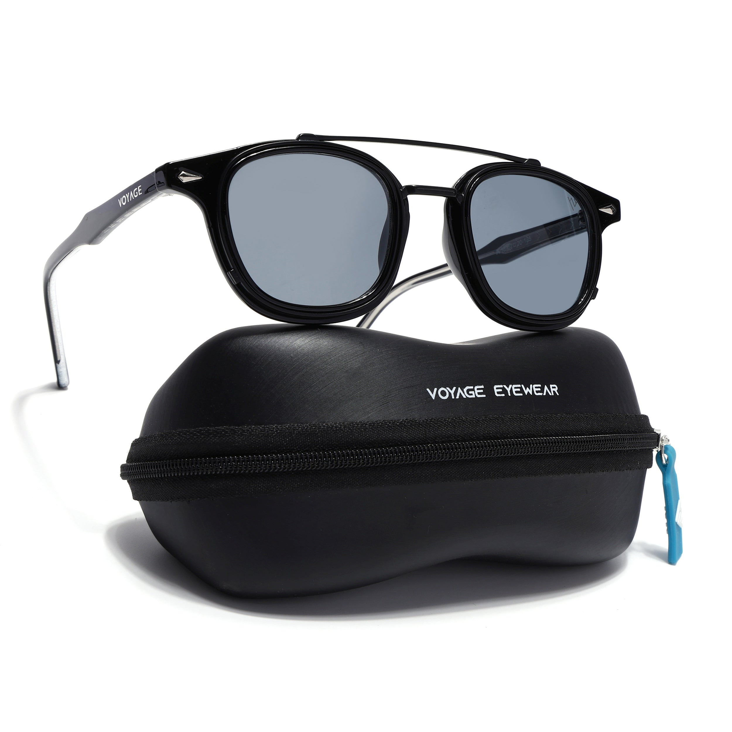 Milano | Black Wayfarer Sunglasses | Grey Lens - MG7105