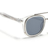 Milano | Silver & Matt Grey Wayfarer Sunglasses | Grey Lens - MG7107