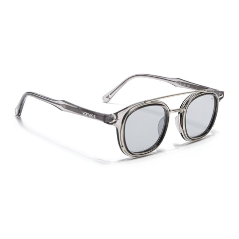 Milano | Transparent Grey Wayfarer Sunglasses | Grey Lens - MG7108