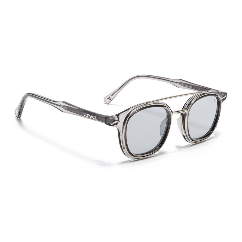Milano | Transparent Grey Wayfarer Sunglasses | Grey Lens - MG7108