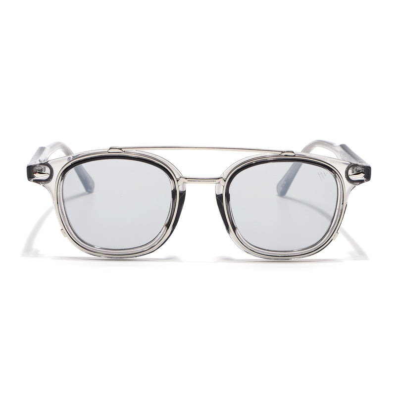 Milano | Transparent Grey Wayfarer Sunglasses | Grey Lens - MG7108