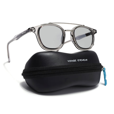 Milano | Transparent Grey Wayfarer Sunglasses | Grey Lens - MG7108