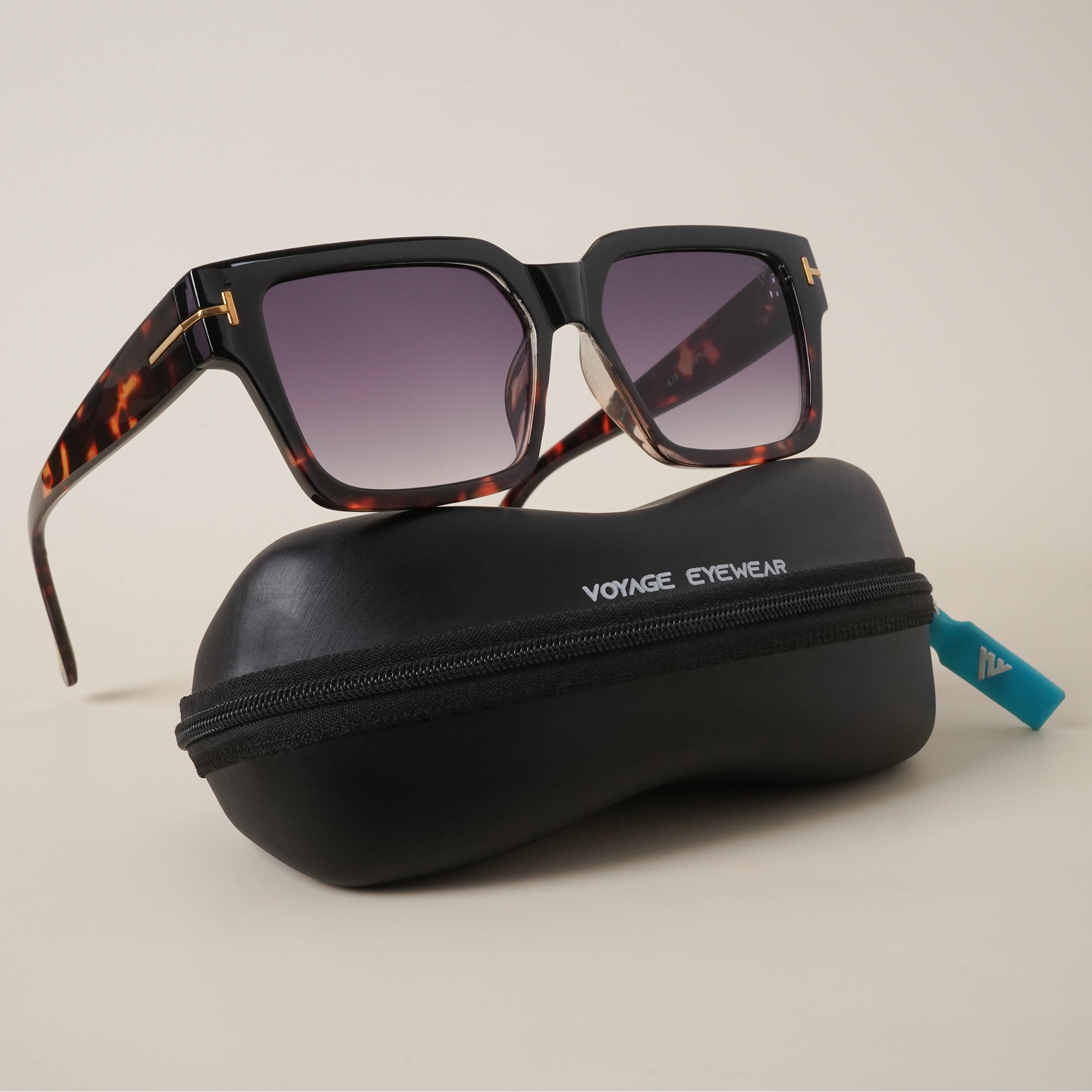 Voyage Black Wayfarer Sunglasses for Men & Women - MG3950
