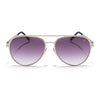Silver Polarized Aviator Sunglasses - PMG4290