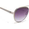 Silver Polarized Aviator Sunglasses - PMG4290