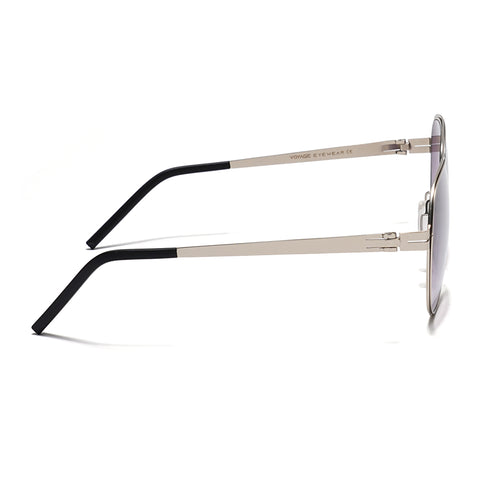 Silver Polarized Aviator Sunglasses - PMG4290